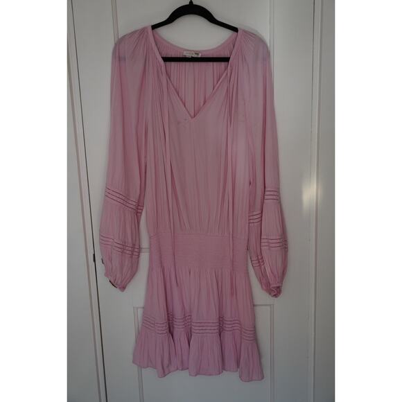 Proenza Schouler White Label Noelle Dress Knit Midi Short Sleeve SZ XL - Picture 4 of 7